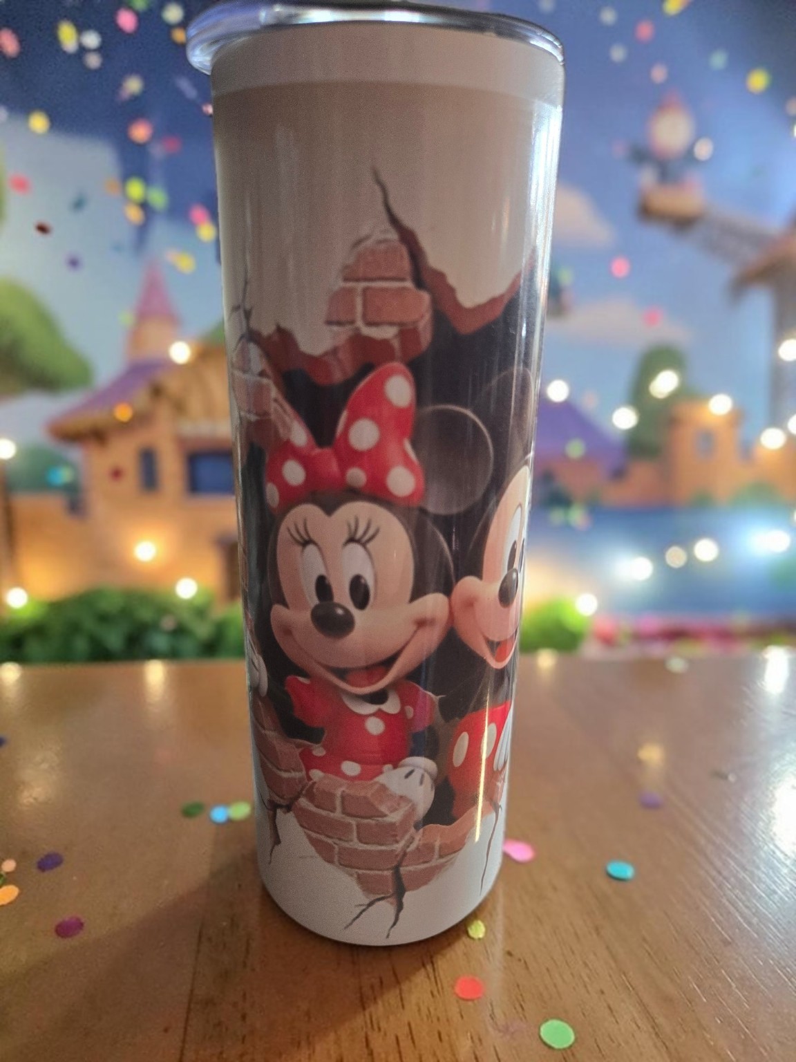 Tumbler de 500 ml décoré avec Mickey et Minnie, vue de face